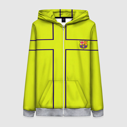 Женская толстовка на молнии Barcelona fc club sport / 3D-Меланж – фото 1