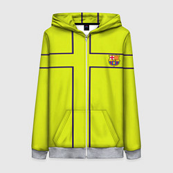 Толстовка на молнии женская Barcelona fc club sport, цвет: 3D-меланж