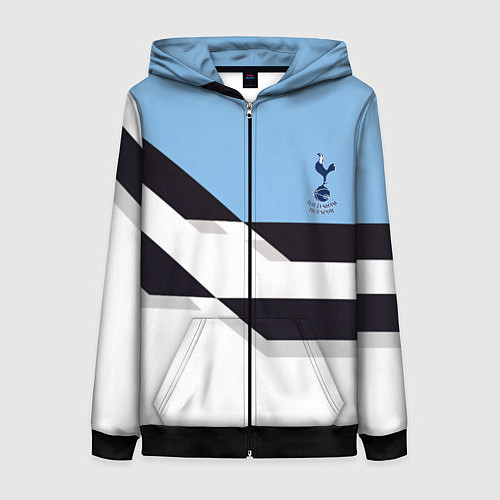 Женская толстовка на молнии Tottenham sport geometry / 3D-Черный – фото 1