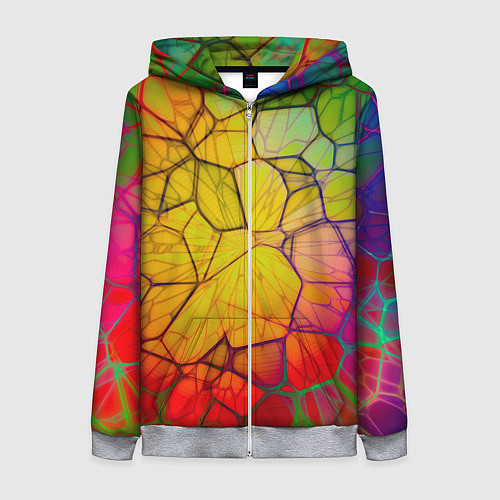 Женская толстовка на молнии Bright abstraction / 3D-Меланж – фото 1