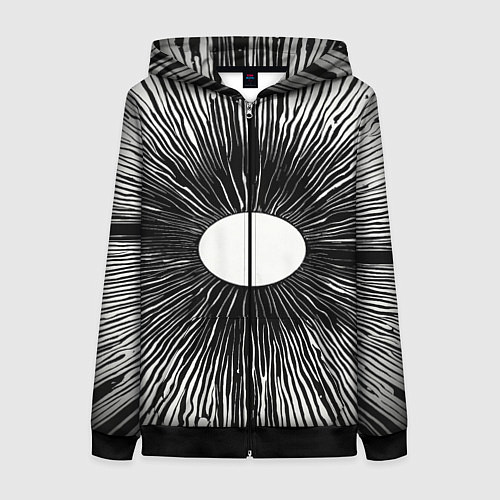 Женская толстовка на молнии Поглощение / 3D-Черный – фото 1