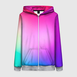 Женская толстовка на молнии Colorful gradient