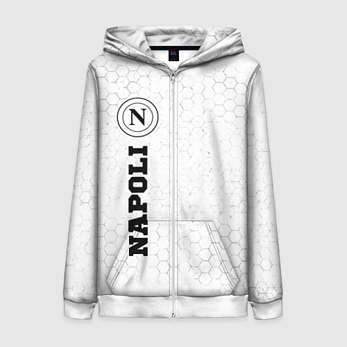 Женская толстовка на молнии Napoli sport на светлом фоне по-вертикали / 3D-Белый – фото 1