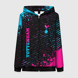 Женская толстовка на молнии Tottenham - neon gradient вертикально