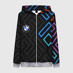 Женская толстовка на молнии BMW brand color carbon