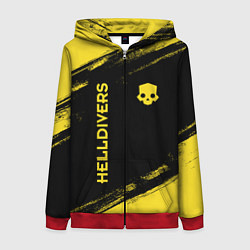 Толстовка на молнии женская Helldivers: Skull Logo, цвет: 3D-красный
