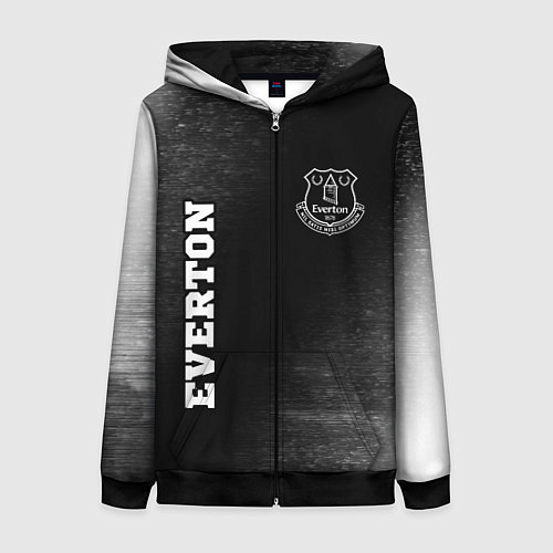 Женская толстовка на молнии Everton sport на темном фоне вертикально / 3D-Черный – фото 1