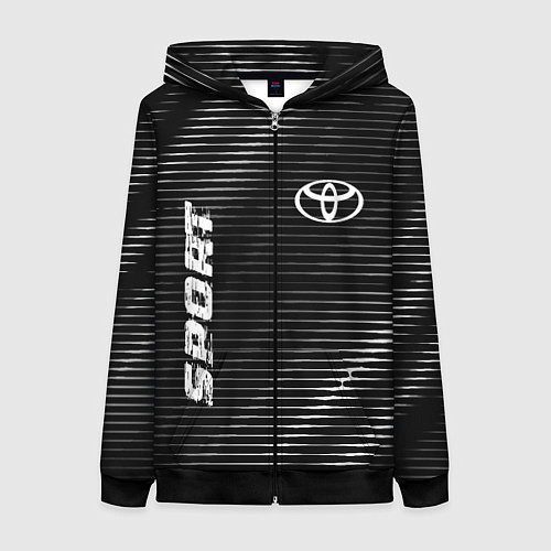 Женская толстовка на молнии Toyota sport metal / 3D-Черный – фото 1