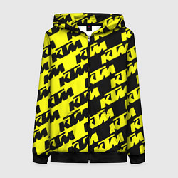 Толстовка на молнии женская KTU жёлто чёрный стиль, цвет: 3D-черный