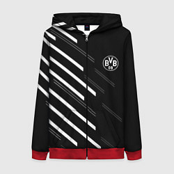 Толстовка на молнии женская Borussia sport fc, цвет: 3D-красный