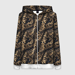 Женская толстовка на молнии Элегантный декор паттерн