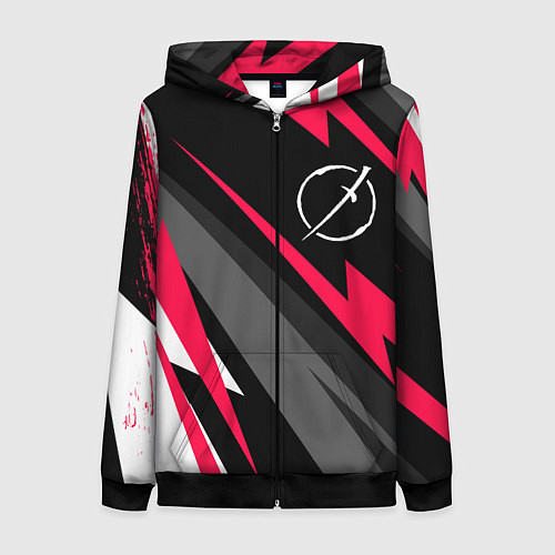 Женская толстовка на молнии Akame ga Kill electro lines / 3D-Черный – фото 1