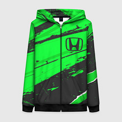 Женская толстовка на молнии Honda sport green