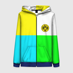 Толстовка на молнии женская Borussia color cport, цвет: 3D-синий