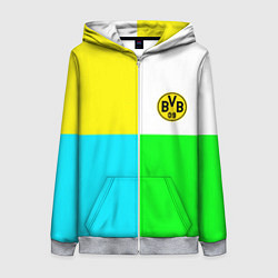 Толстовка на молнии женская Borussia color cport, цвет: 3D-меланж