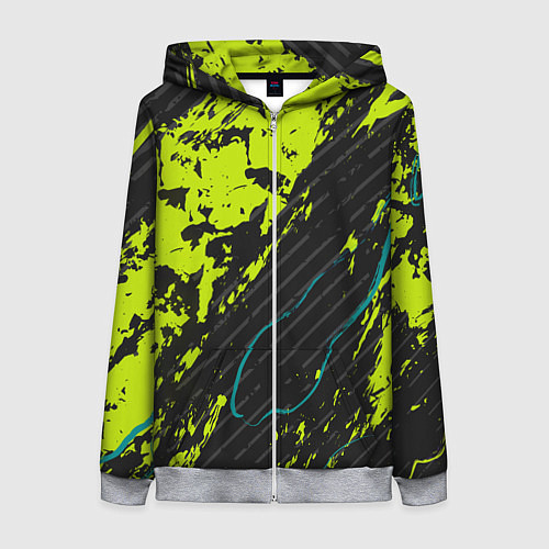Женская толстовка на молнии Абстрактный узор с концепцией / 3D-Меланж – фото 1