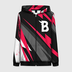 Толстовка на молнии женская Beastars electro lines, цвет: 3D-черный