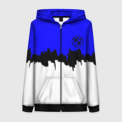 Толстовка на молнии женская BMW sport texture, цвет: 3D-черный