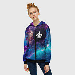 Толстовка на молнии женская Saints Row space game, цвет: 3D-черный — фото 2