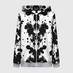 Толстовка на молнии женская The psychedelic Rorschach test - ai art, цвет: 3D-меланж