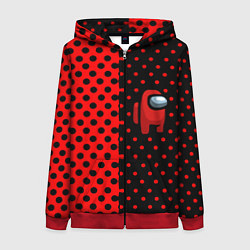 Женская толстовка на молнии Among us geometry dot