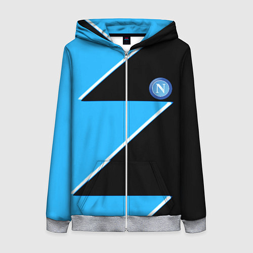 Женская толстовка на молнии Napoli fc geometry blue / 3D-Меланж – фото 1