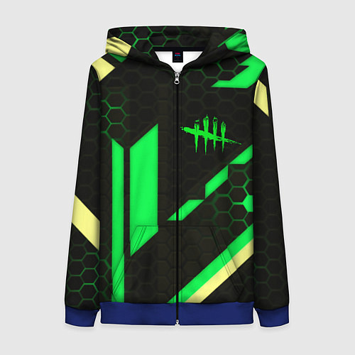 Женская толстовка на молнии Dead by daylight geometry pattern / 3D-Синий – фото 1