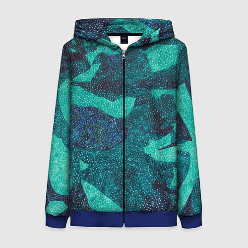 Женская толстовка на молнии Fartech / 3D-Синий – фото 1