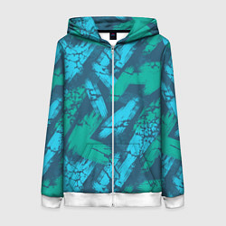 Женская толстовка на молнии Абстракция узорчатая кисть