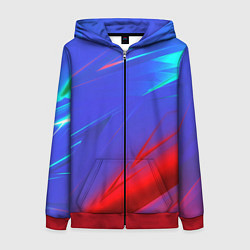 Женская толстовка на молнии Неоновые полосы геометрия