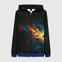 Женская толстовка на молнии Разлом плиты - абстрактная расщелина