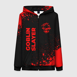 Толстовка на молнии женская Goblin Slayer - red gradient вертикально, цвет: 3D-черный