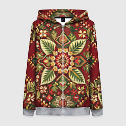 Женская толстовка на молнии Стиль советского ковра узоры и орнамент