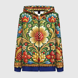 Женская толстовка на молнии Стиль советского ковра узоры и орнамент