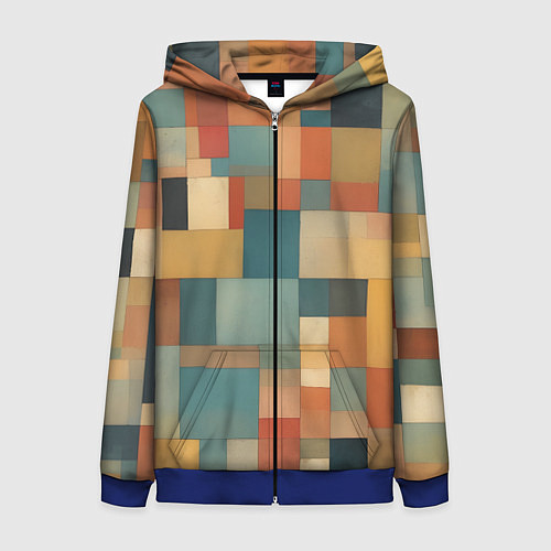 Женская толстовка на молнии Inspired by Paul Klee / 3D-Синий – фото 1