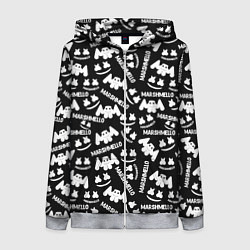 Женская толстовка на молнии Marshmello pattern music