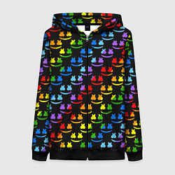 Толстовка на молнии женская Marshmello pattern neon, цвет: 3D-черный