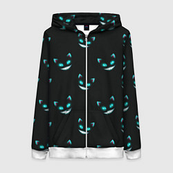 Женская толстовка на молнии Кошачий монстр паттерн