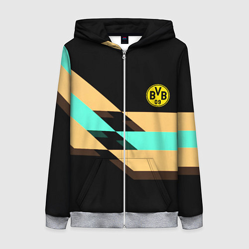 Женская толстовка на молнии Borussia sport line / 3D-Меланж – фото 1
