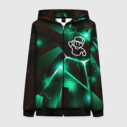 Толстовка на молнии женская Stumble Guys разлом плит, цвет: 3D-черный