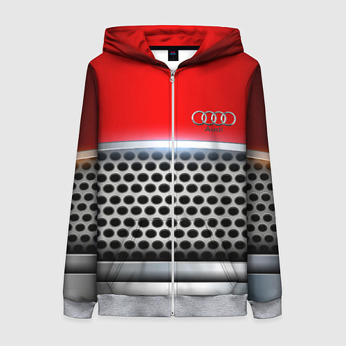 Женская толстовка на молнии AUDI metal collection game / 3D-Меланж – фото 1