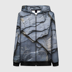 Женская толстовка на молнии Серая горная порода