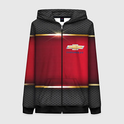 Женская толстовка на молнии Chevrolet metal auto