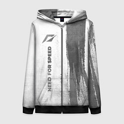 Толстовка на молнии женская Need for Speed - white gradient по-вертикали, цвет: 3D-черный