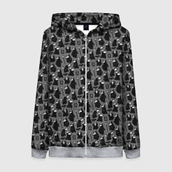 Женская толстовка на молнии Чумной доктор - паттерн