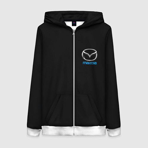 Женская толстовка на молнии Mazda logo auto / 3D-Белый – фото 1