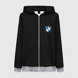 Женская толстовка на молнии BMW auto logo