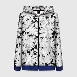 Толстовка на молнии женская Мороз на стекле, цвет: 3D-синий