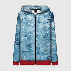 Женская толстовка на молнии Морозный узор