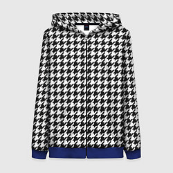 Толстовка на молнии женская Гусиные лапки, цвет: 3D-синий